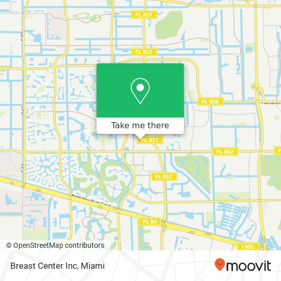 Breast Center Inc map