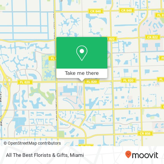 All The Best Florists & Gifts map