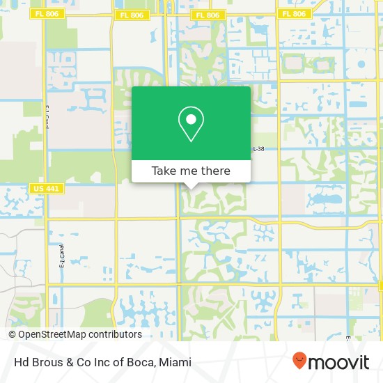 Hd Brous & Co Inc of Boca map