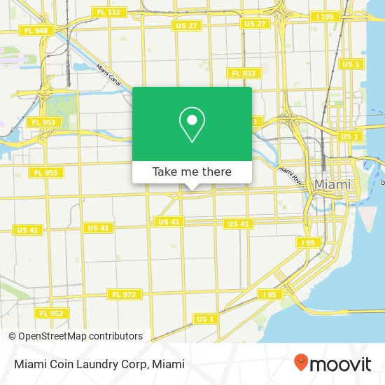 Mapa de Miami Coin Laundry Corp