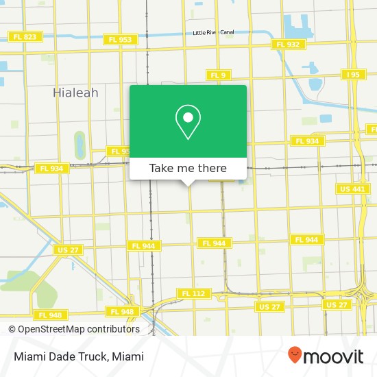 Mapa de Miami Dade Truck