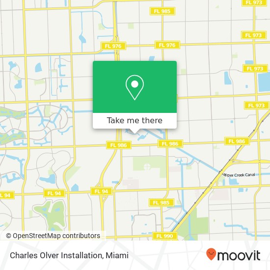 Charles Olver Installation map