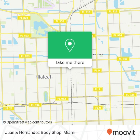 Juan & Hernandez Body Shop map