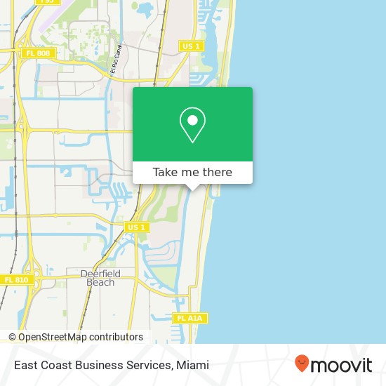 East Coast Business Services map