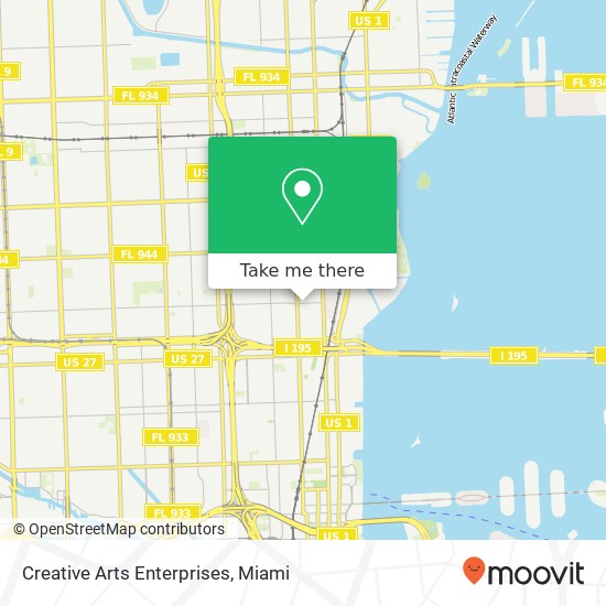 Creative Arts Enterprises map
