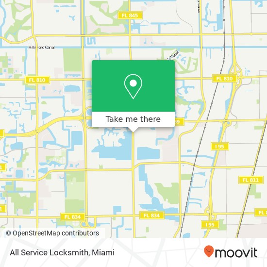 All Service Locksmith map