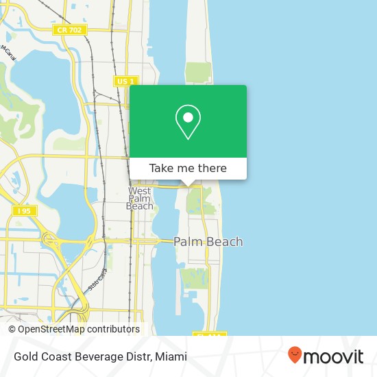 Mapa de Gold Coast Beverage Distr