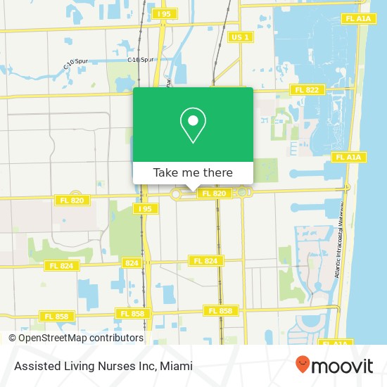 Mapa de Assisted Living Nurses Inc