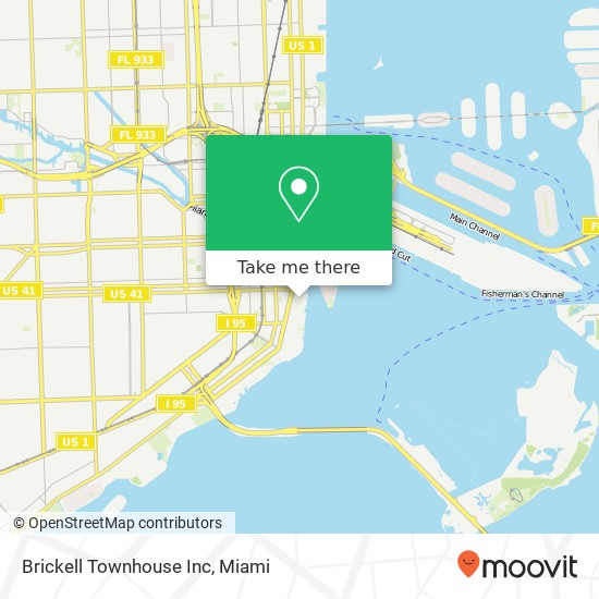 Mapa de Brickell Townhouse Inc