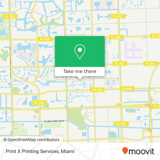 Print X Printing Services map