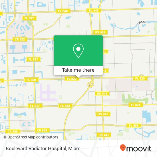 Mapa de Boulevard Radiator Hospital