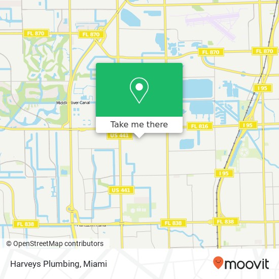 Mapa de Harveys Plumbing