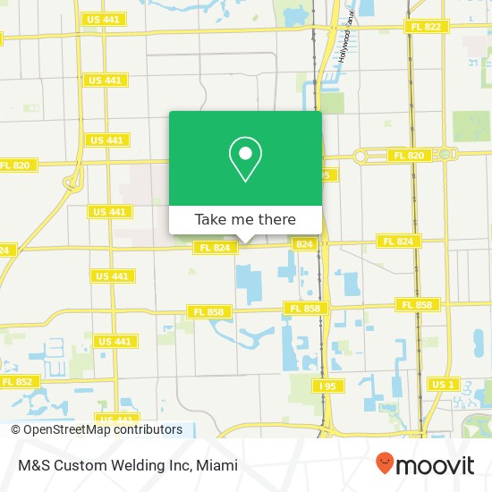 M&S Custom Welding Inc map