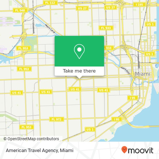 American Travel Agency map