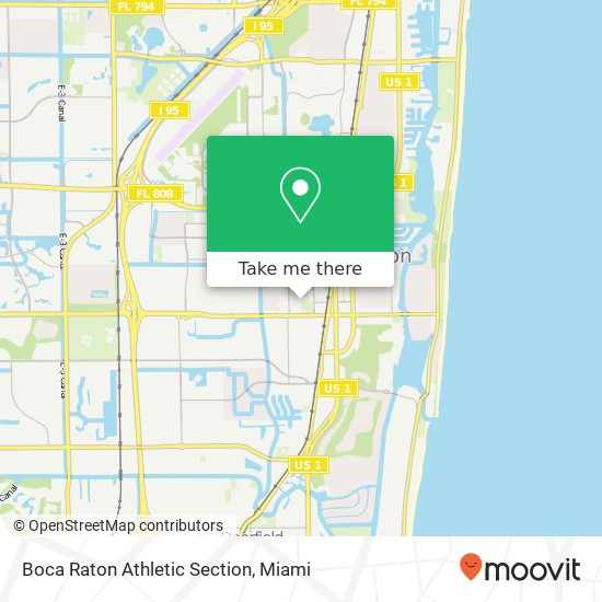 Boca Raton Athletic Section map