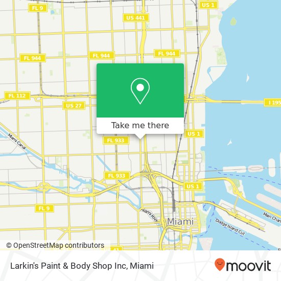 Mapa de Larkin's Paint & Body Shop Inc