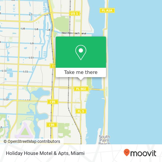 Holiday House Motel & Apts map