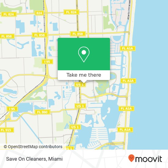 Save On Cleaners map