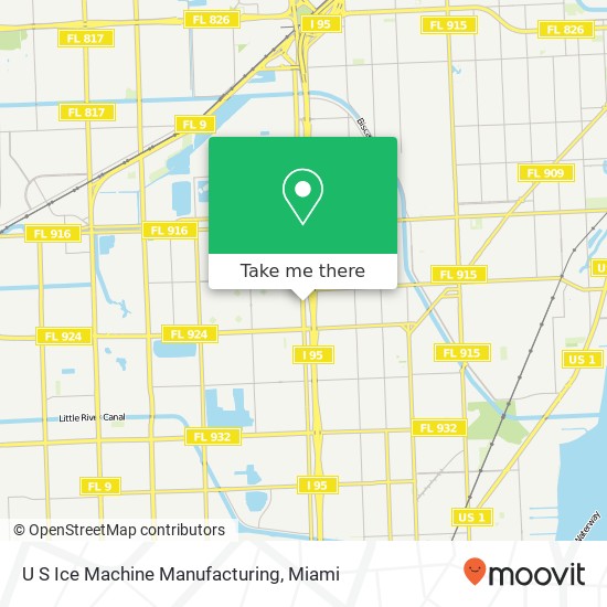 Mapa de U S Ice Machine Manufacturing