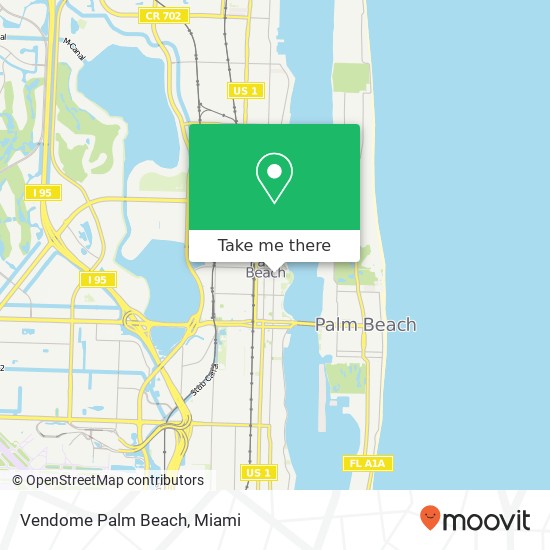 Vendome Palm Beach map