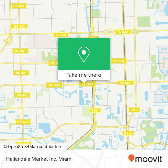 Mapa de Hallandale Market Inc