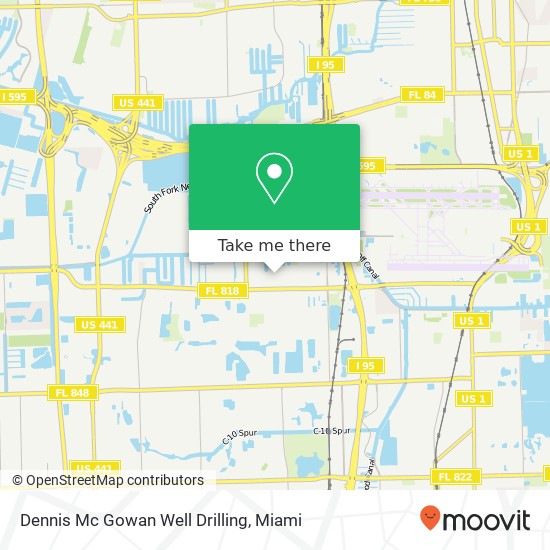 Mapa de Dennis Mc Gowan Well Drilling