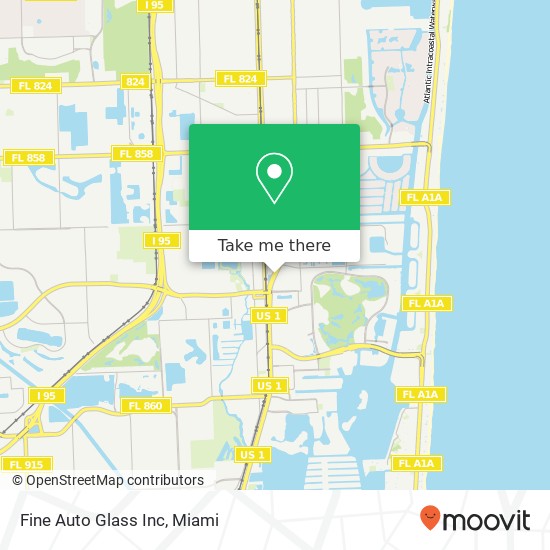 Fine Auto Glass Inc map