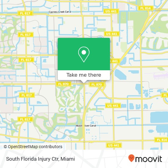 South Florida Injury Ctr map