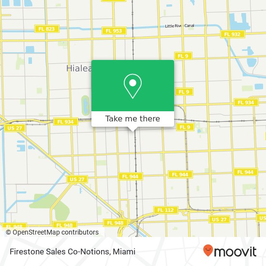 Mapa de Firestone Sales Co-Notions