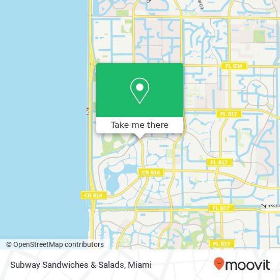 Mapa de Subway Sandwiches & Salads