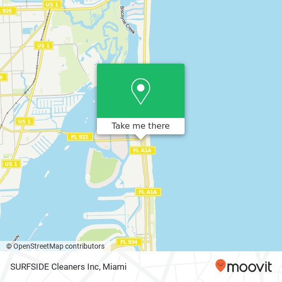 Mapa de SURFSIDE Cleaners Inc