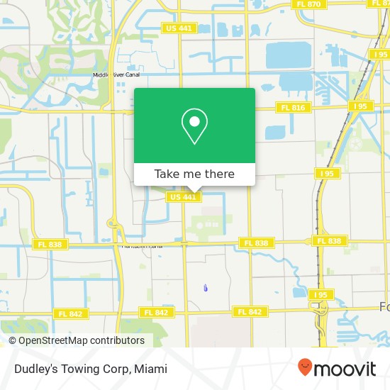 Dudley's Towing Corp map