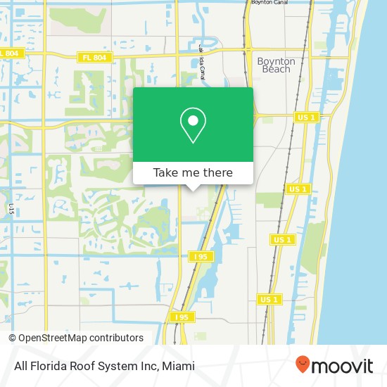 Mapa de All Florida Roof System Inc