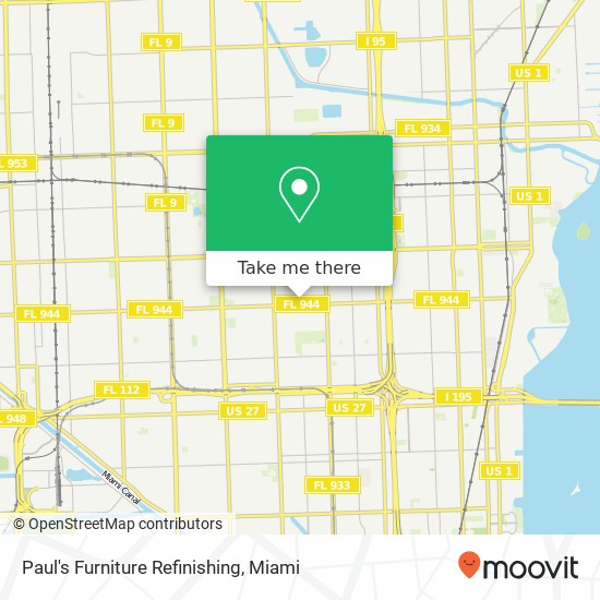 Paul's Furniture Refinishing map