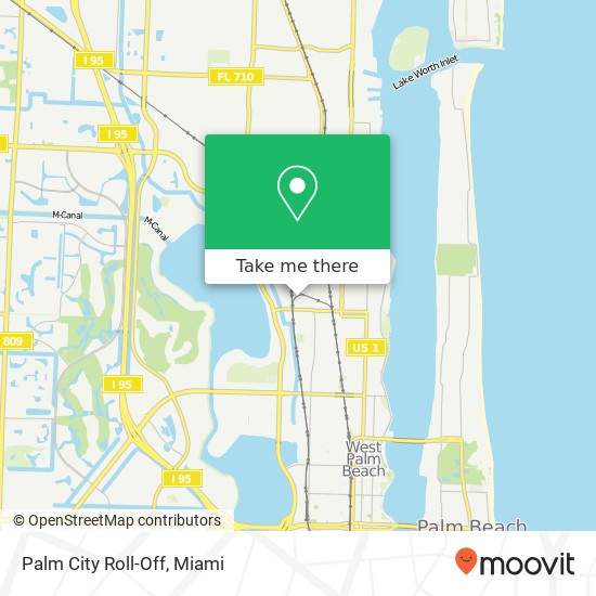 Palm City Roll-Off map