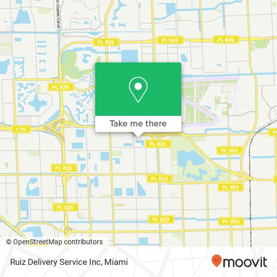 Mapa de Ruiz Delivery Service Inc