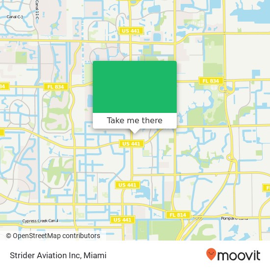 Strider Aviation Inc map