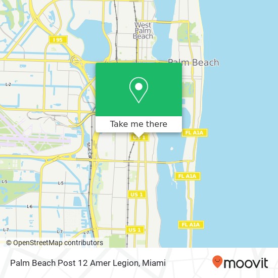 Mapa de Palm Beach Post 12 Amer Legion