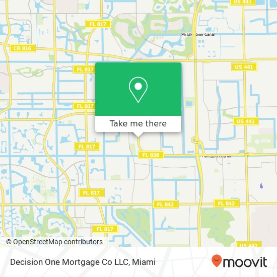 Mapa de Decision One Mortgage Co LLC