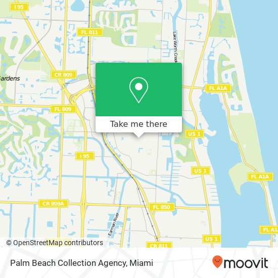 Palm Beach Collection Agency map
