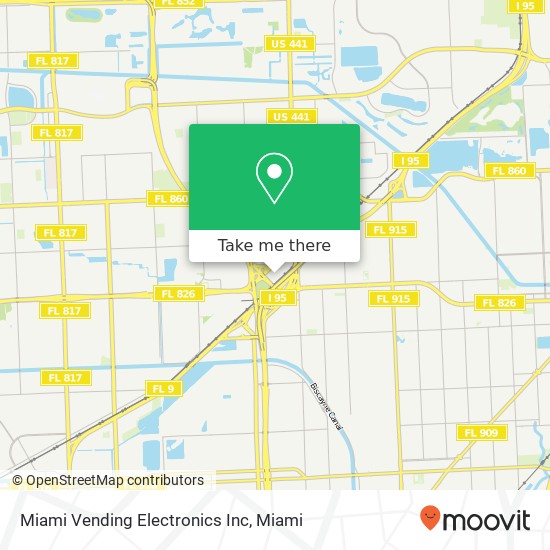 Mapa de Miami Vending Electronics Inc