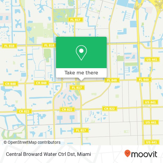 Central Broward Water Ctrl Dst map