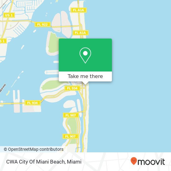 CWA City Of Miani Beach map