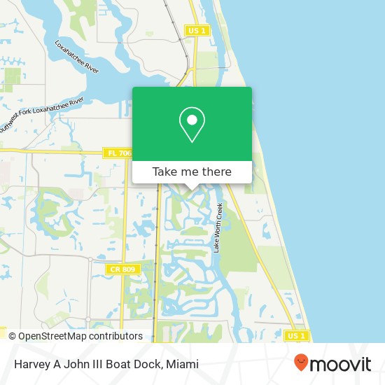 Harvey A John III Boat Dock map