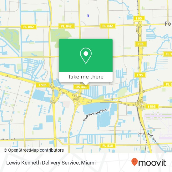 Lewis Kenneth Delivery Service map