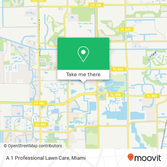 A 1 Professional Lawn Care map