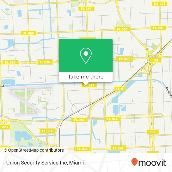 Mapa de Union Security Service Inc