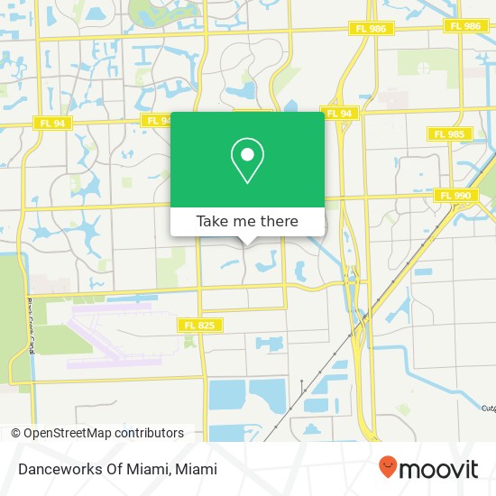 Danceworks Of Miami map