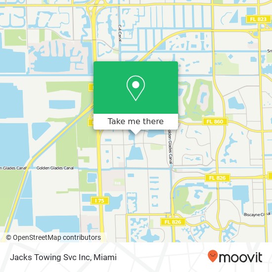 Mapa de Jacks Towing Svc Inc