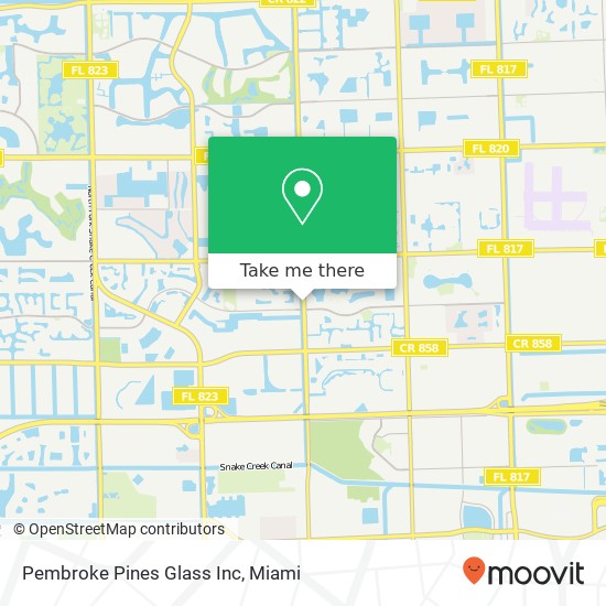 Mapa de Pembroke Pines Glass Inc